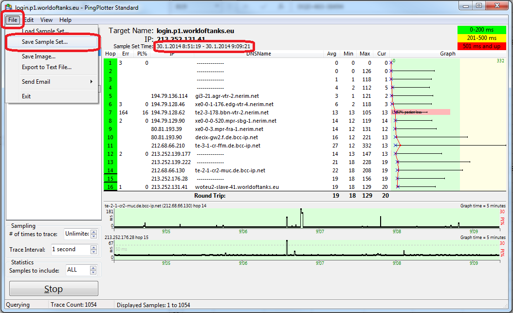 pingplotter 0.5 interval